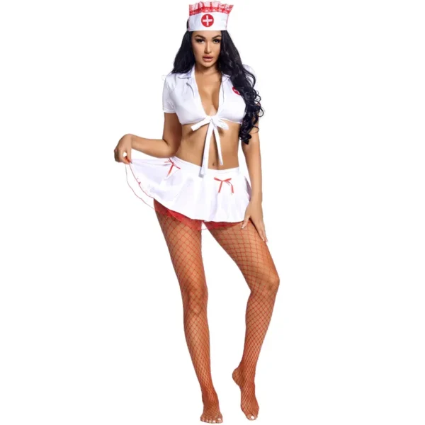 Sexy kostyme hvitt lingerie sexy nurse