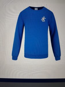 Sweatshirt barn unge blå hvit