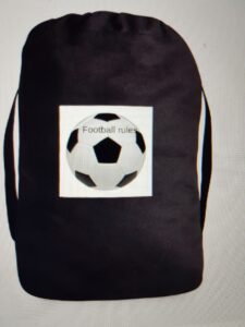 Treningsbag Football rules sort hvit