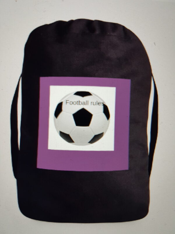 Treningsbag fotball sort lilla