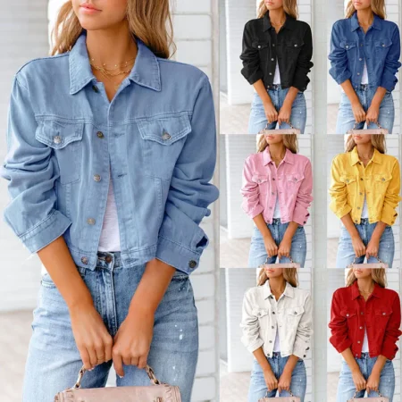 Denim jakke casual short denim coat