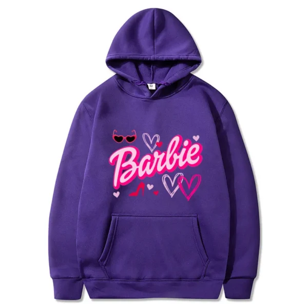 Hettegenser Barbie printing mange farger purple