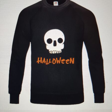 Sort halloween genser Scull Halloween sweater teens adults