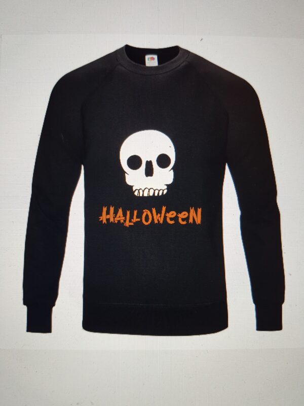 Sort halloween genser Scull Halloween sweater teens adults