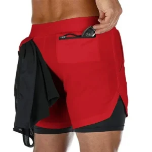 Sport shorts for men red