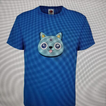 T-shirt for children blue cat image