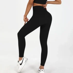 4-piece Sports-yoga Bottoms-Vest-Shorts-Leggings black