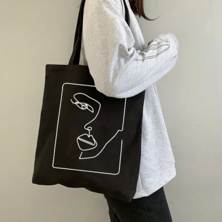 Large Canvas bag black