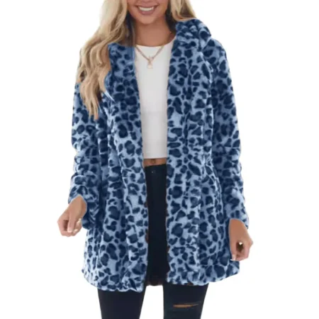 Leopard coat blue