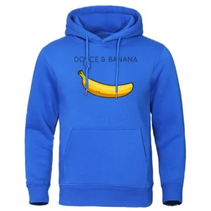 Sweatshirt unisex streetwear hooded sweater blue