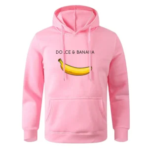 Sweatshirt unisex streetwear hooded sweater pink