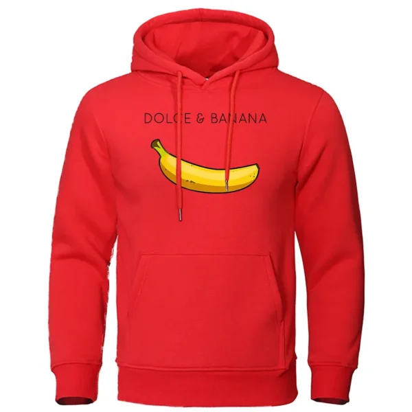 Sweatshirt unisex streetwear hooded sweater red