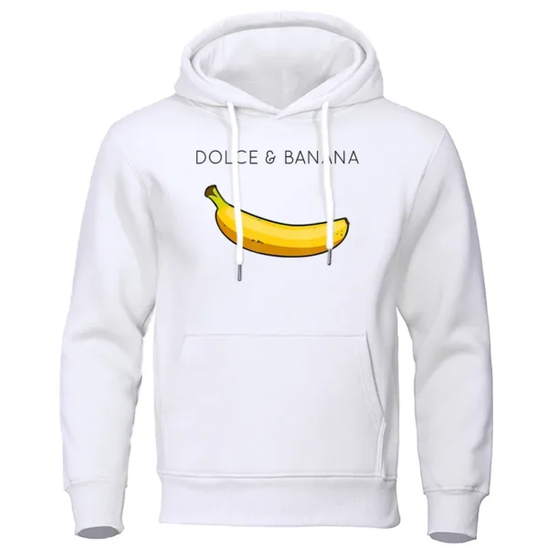 Sweatshirt unisex streetwear hooded sweater white