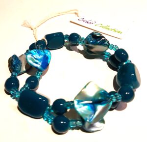 Blue elastick bracelet