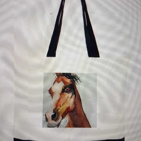 Canvas bag with horse picture printing