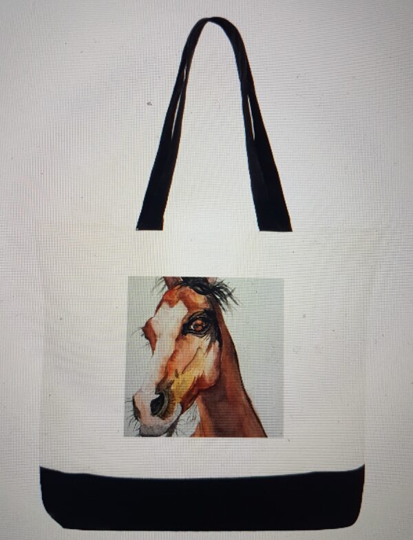 Canvas bag with horse picture printing