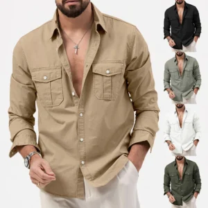 Casual long sleeve blouse for men