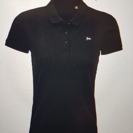 Dame polo T-skjorte sort b