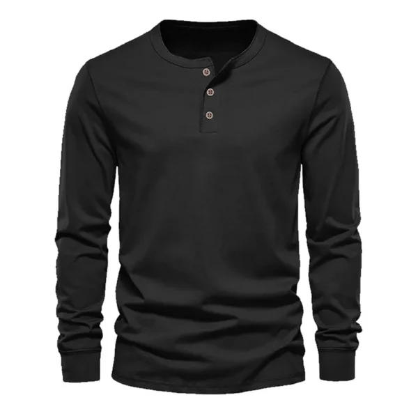 Ensfarget langermet T-skjorte menn 2pk. men's long-sleeves casual T-shirt 2-pack black