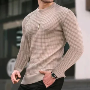 Long sleeve T-shirt for menn beige