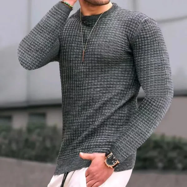 Long sleeve T-shirt for menn gray