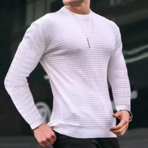 Long sleeve T-shirt for menn white