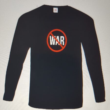 Long sleeve black T-shirt Stop War