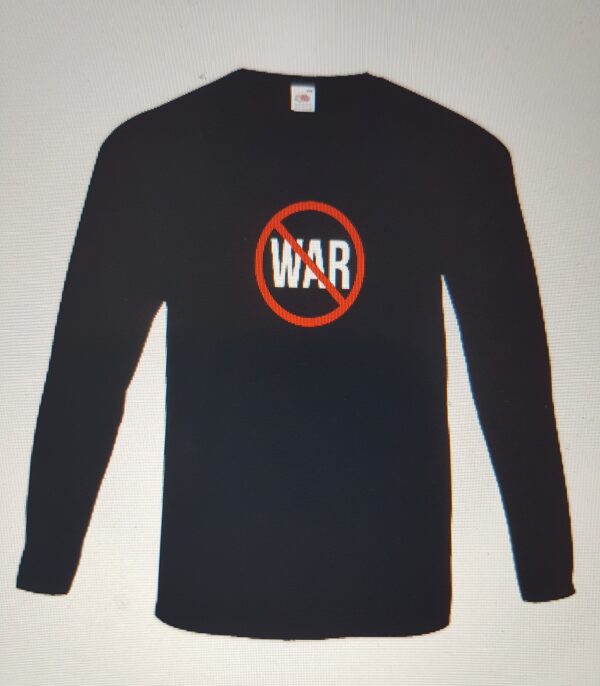 Long sleeve black T-shirt Stop War