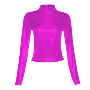 Long sleeve party T-shirt pink