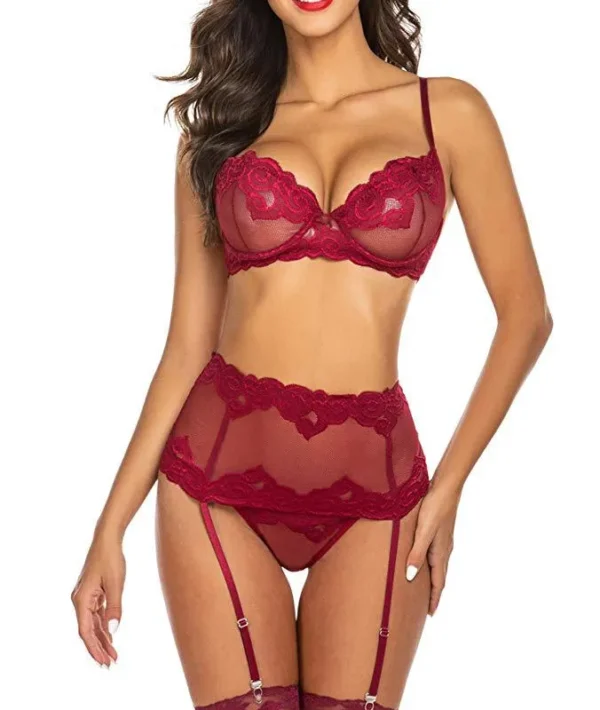 Red sexy underwear set