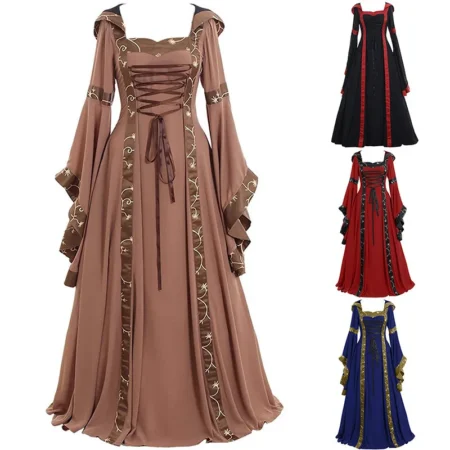 Vintage style costume long medieval dress