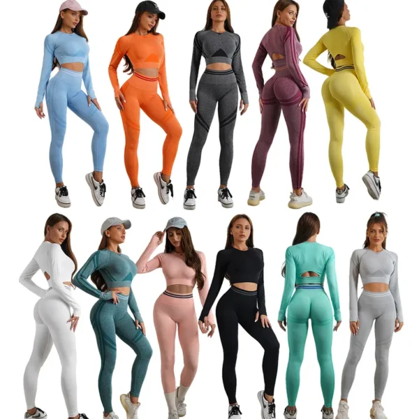 Sports yoga topp og leggings 2-piece sport suit women's c