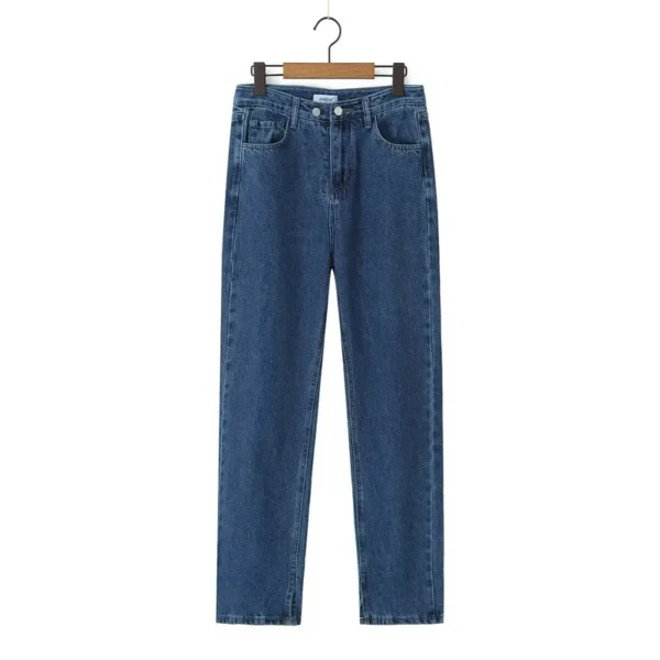 Women's straight blue jeans b