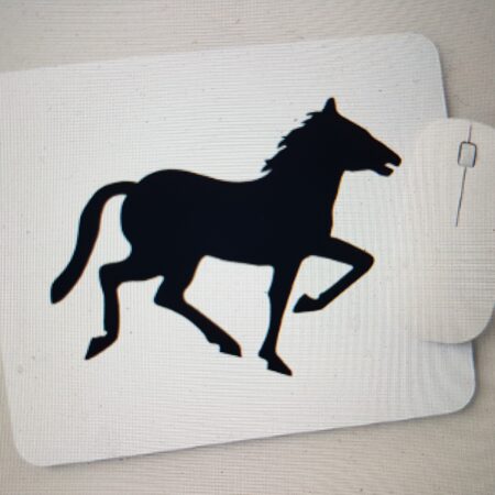 Hvit musematte hest bilde White mouse-pad horse printing