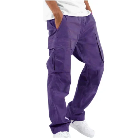Fritidsbukse for menn lilla men's casual pants purple