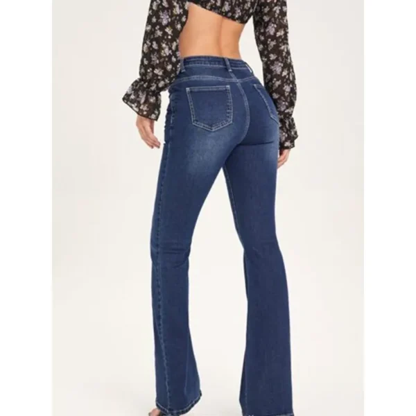 Mørkeblå bootcut jeans damer b