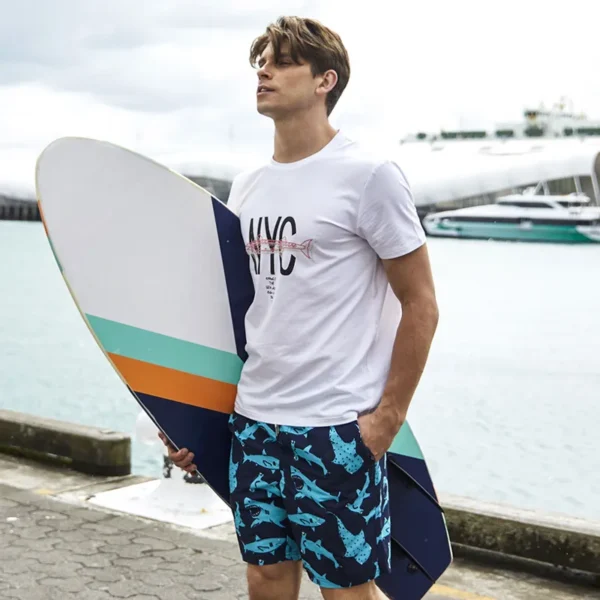Bermudashorts i herrestørrelser sort og blå farge