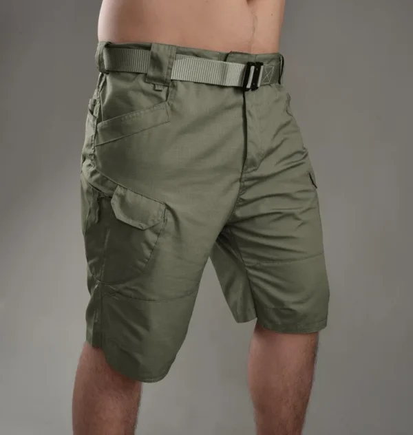 Herre shorts med belte army green