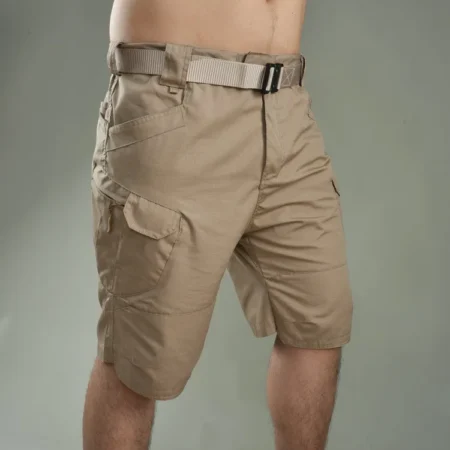 Herre shorts med belte beige