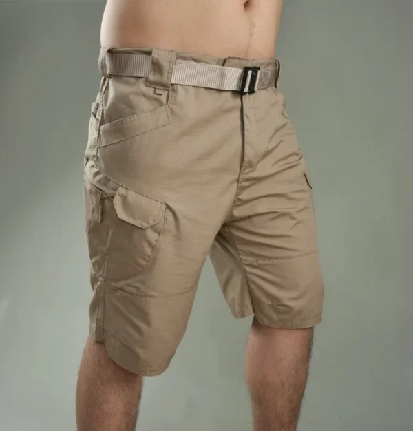 Herre shorts med belte beige