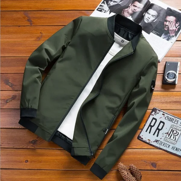 Jakke med glidelås d army green