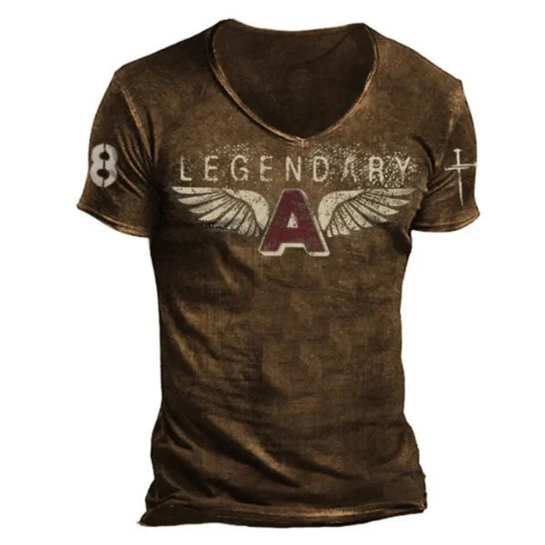 Retro stil T-skjorte menn brun