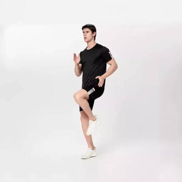 Shorts og T-skjorte sett for menn sort b